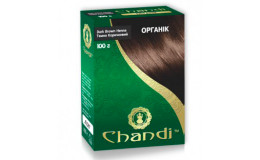 Краска для волос Хна органик цвет Темно-коричневый Chandi 100 г